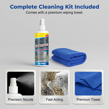 🏆Headstone Cleaning & Restoration Spray ✨🪦– Remove Stains Instantly🛡️