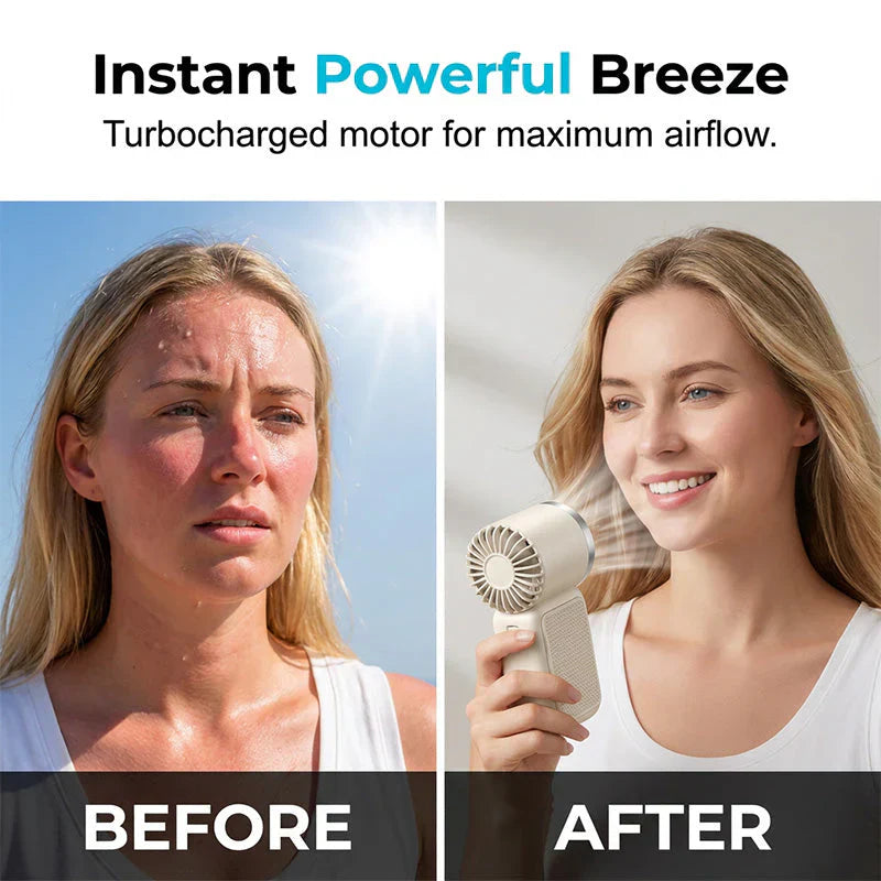 Limited Time💨❄️Turbo Handheld Fan – 16900 RPM, 6 speeds, LED display