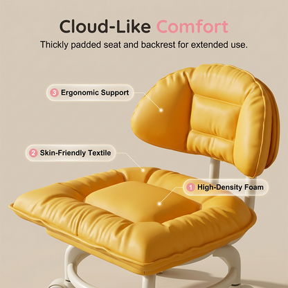 🪑⏰Limited Time! ⏰Sfrcord® Rolling Low Stool with Backrest – comfortable and mobile 🛠️✨