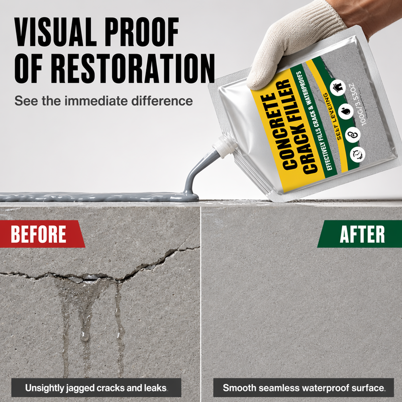 🧱🏆 AEXZR® Waterproof Concrete Crack Filler – Strong Sealant Repair Kit🛠️