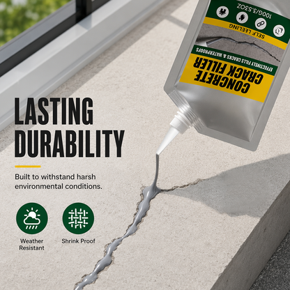 🧱🏆 AEXZR® Waterproof Concrete Crack Filler – Strong Sealant Repair Kit🛠️