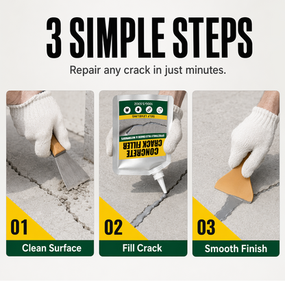 🧱🏆 AEXZR® Waterproof Concrete Crack Filler – Strong Sealant Repair Kit🛠️