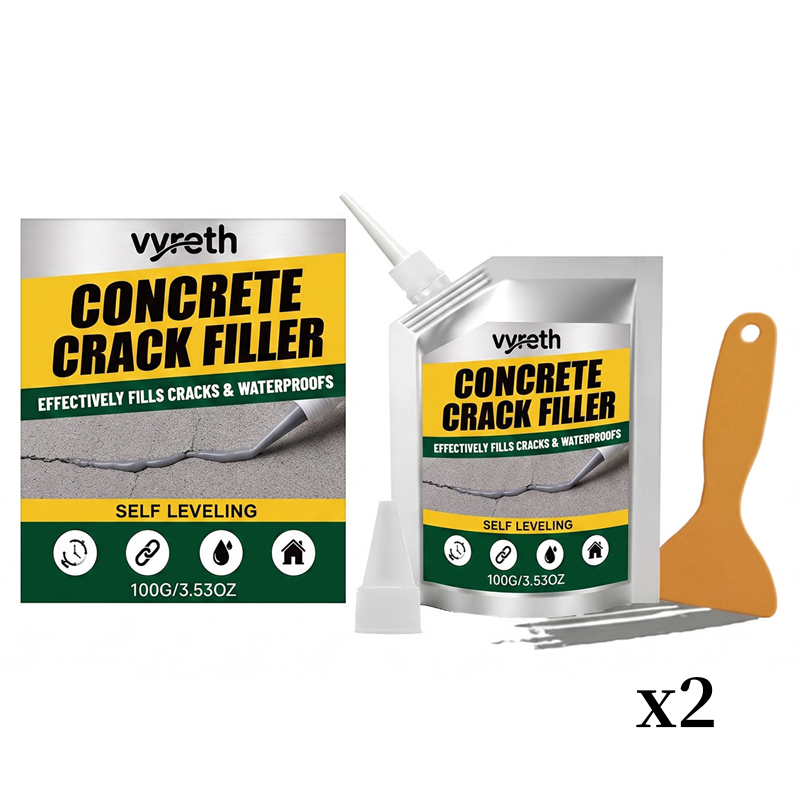 2 set (Crack Filler + Scraper + Nozzle Cap)*2