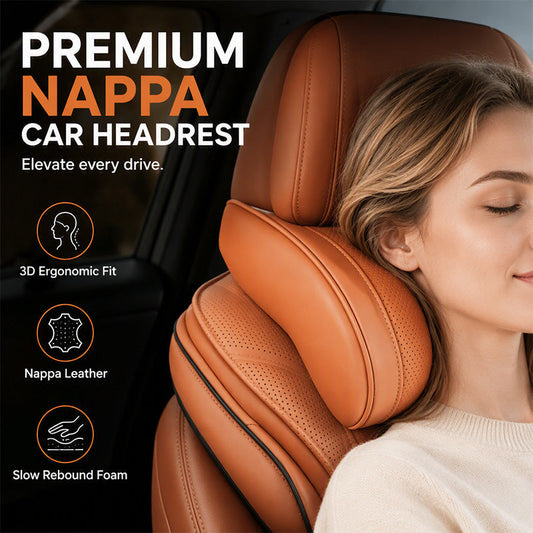🚗🏆Relieve Driving Fatigue! Universal Memory Foam Car Headrest Neck Pillow, Ergonomic Support Auto Neck Cushion for Long Road Trips